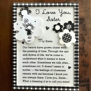 I Love You Sister Inspirational Sign Picture Frame Magnet